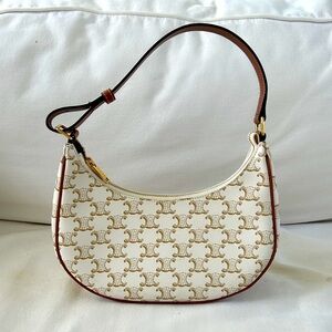 Celine Ava Bag in Triomphe Canvas and Calfskin